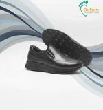 7164 دکترفام کد 1021 کفش طبی مردانه مشکی چرم کشی - Image 2