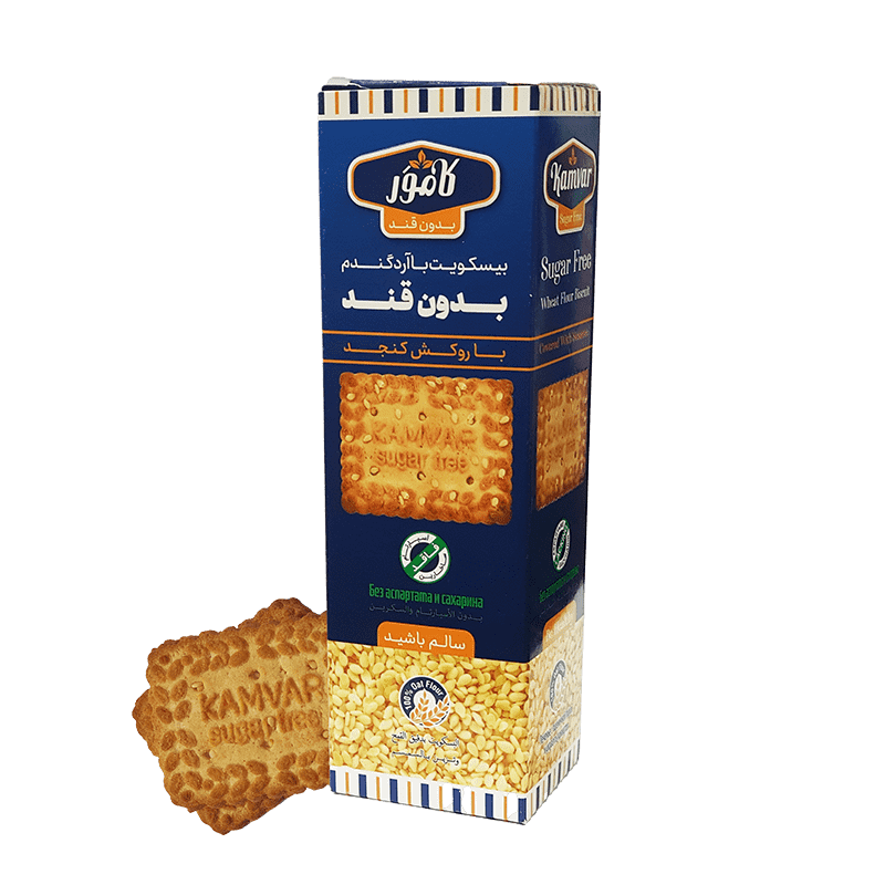 بیسکویت با آرد گندم بدون قند و رژیمی بیسکویت با آرد گندم بدون قند و رژیمی کامور - Image 1