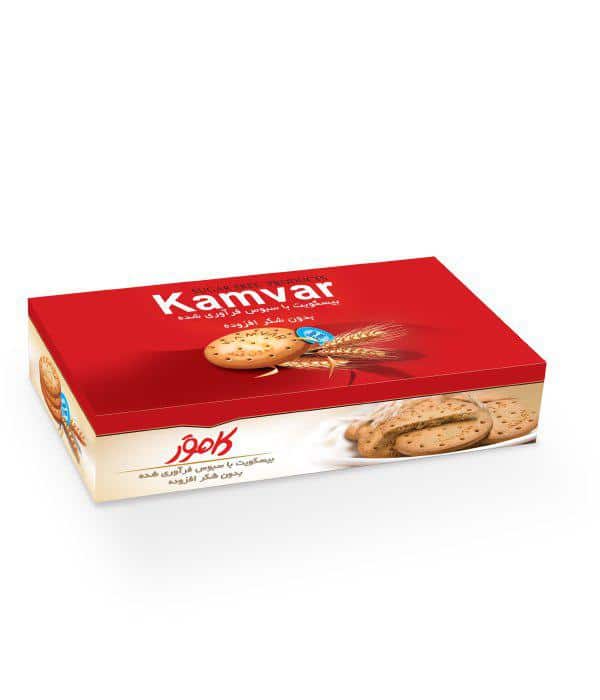 بیسکویت یک کیلویی با سبوس فرآوری شده بیسکویت یک کیلویی با سبوس فرآوری شده بدون شکر و رژیمی کامور - Image 1