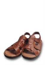 9054 معراج طب صندل رکبدار مردانه (تمام چرم طبیعی) رنگ عسلی